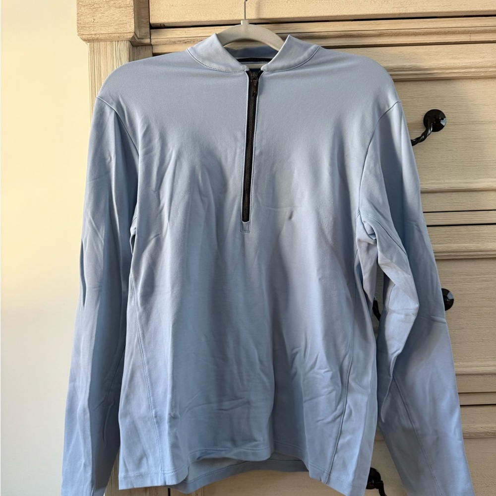 Men's Sky Blue Zip-Up Sweater